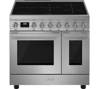 Smeg Portofino CPF92IMX 90cm wide Electric Range Cooker with Induction Hob - Stainless Steel - A