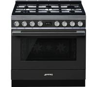 Smeg Portofino CPF9GPAN 90cm Wide Anthracite Dual Fuel Freestanding Range Cooker
