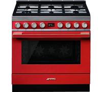 Smeg CPF9GPR cooker Freestanding cooker Electric Gas Red