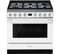 Smeg Portofino CPF9GPWH 90cm Wide White Dual Fuel Freestanding Range Cooker