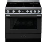 Smeg Portofino CPF9iPAN 90cm wide Electric Range Cooker with Induction Hob and Pyrolytic Cleaning - Anthracite - A+ Rated, Grey
