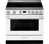 Smeg Portofino CPF9iPWH 90cm wide Electric Range Cooker with Induction Hob and Pyrolytic Cleaning - White - A+ Rated