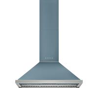 Smeg Portofino KCU94SBM 90cm Chimney Cooker Hood for Ducted/Recirculating Ventilation - Storm Blue, Blue