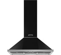 Smeg Portofino KPF9BL 90cm Wide Black Wall-Mounted Cooker Hood