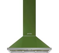Smeg Portofino KPF9OG 90cm Chimney Cooker Hood for Ducted/Recirculating Ventilation - Olive Green, Green