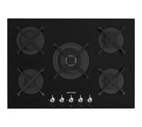 Smeg PV375N Classic - Black Gas Hob - 72cm - 5 Burners