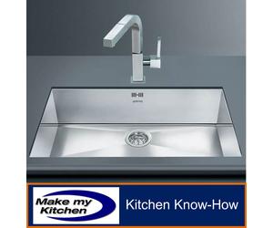 Smeg Quadra Large 1.0 Single Bowl Undermount Sink Stainless Steel VSTQ72-2