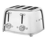 SMEG RETRO 50'S STYLE 4 SLICE STAINLESS STEEL TOASTER TSF03SSUK
