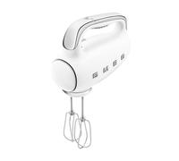 Smeg Hand Mixer 50s Style White Electric Hand Mixer with Accessories - HMF01WHUK