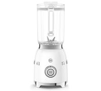 Smeg BLF03WHUK Retro 50's Style Jug Blender with Stainless Steel Blades, 4 Speed Settings and 3 Pre-set Programs, 1.5 Litre, 800W, White