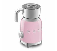 SMEG Retro 50's Style Milk Frother with 2 Disks 6 Preset Programs Hot or Cold Frothing and Induction Heating (Pink)