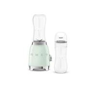 Smeg PBF01PGUK Retro 50’s Style Personal Blender, 2 x Bottles-To-Go, 2 Speed Settings, 600ml, 300W, Pastel Green