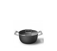 Smeg Retro Deep Pan With Lid, Oven Safe, Aluminium, Black Black