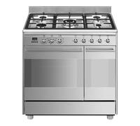 Smeg Concert 90cm Dual Fuel Range Cooker - Stainless Steel SCB92MX8