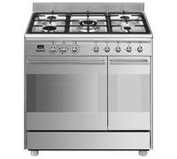 Smeg SCB92MX8 90cm Concert Classic Dual Fuel Range Cooker - Stainless Steel