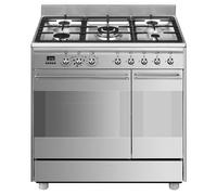 Smeg SCB92MX8 90cm Concert Dual Fuel Twin Range Cooker - STAINLESS STEEL