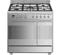 Smeg Concert 90cm Dual Fuel Range Cooker - Stainless Steel SCB92MX8