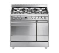 Smeg Concert 90cm Dual Fuel Range Cooker - Stainless Steel SCB92MX8 [EEK: A]
