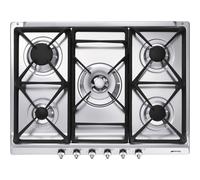 Smeg SE70SGH-5 - Stainless Steel 5 Burner Gas Hob - 69cm Classic Built-in
