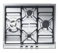 Smeg SER60SGH3 Classic Stainless Steel 60cm Gas Hob with Cast Iron Pan Stands