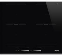 Smeg SI2M7643B 60cm Linea Multizone Angled Edge Glass Induction Hob with Intuitive Slider Touch Cont