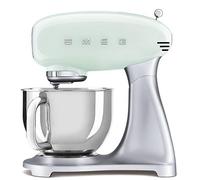 Smeg SMF02PGUK Retro 50's Style Stand Mixer with 4.8L Stainless Steel Bowl, Safety Lock, 10 Variable Speeds, 800W, Pastel Green