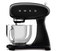 Smeg SMF03BLUK Full Colour Stand Mixer, Retro 50's Style with 4.8L Stainless Steel Bowl, Safety Lock, 10 Variable Speeds, 800W, Black
