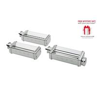 Smeg SMPC01 50's Retro Three Piece Pasta Roller & Cutter Set in Red Smeg Red