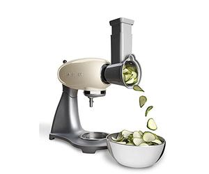SMEG SMSG01 Multifunctional Accessory for Grating and Slicing Vegetables, Hard Cheese, Chocolate, and Much More, For Stand Mixers
