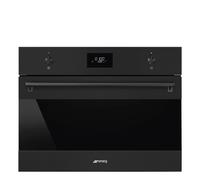 Smeg Classic SO4301M1N Built In Compact Electric Single Oven with Microwave Function - Matte Black, Black