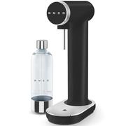 SMEG Soda Maker - Sparkling Water Machine for Kitchen Counter - Collezione - Includes 1L Bottle - Compatible with Standard 60L CO₂ Cylinders (Matte Black)