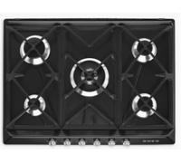 Smeg SR975NGH - Black 5 Zone Gas Hob