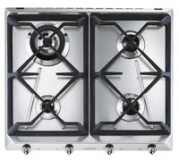 Smeg SRV564GH3 Cucina 4 Burner Gas Hob, Stainless Steel