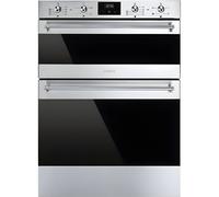 Smeg Stainless Steel Built In Electric Double Oven - Manual Cleaning - A/b In Metallic Silver Metallic Silver One Size