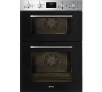 Smeg Stainless Steel Double Ovens - 105L Capacity - A Energy Rating In Metallic Silver Metallic Silver