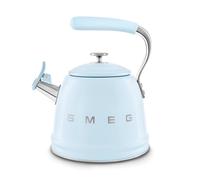SMEG Stainless Steel Stovetop Whistling Kettle 2.3L /2.4QT Capacity -Mild Blue