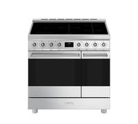 Smeg Symphony 90cm Electric Induction Range Cooker - Stainless Steel