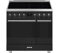 Smeg Symphony C92IPMB2 90cm Wide Matt Black Induction Freestanding Range Cooker