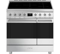 Smeg Symphony 90cm Electric Induction Range Cooker - Stainless Steel