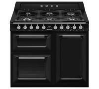 Smeg TR103BL 100cm Victoria Dual Fuel Range Cooker- Black