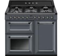 Smeg TR103GR Victoria Gloss Slate Grey 100cm Dual Fuel Range Cooker, A Rated A