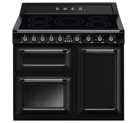 Smeg Victoria TR103IBL2 100cm Electric Range Cooker with Induction Hob - Black - A/B Rated, Black