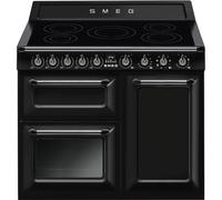 Smeg Victoria TR103IBL2 100cm Electric Range Cooker with Induction Hob - Black - A/B Rated, Black