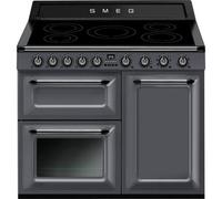 Smeg Tr103Igr_Gy Freestanding Electric Range Cooker With Induction Hob - Slate