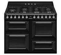 Smeg TR4110BL1 110cm Victoria Dual Fuel Range Cooker - Black