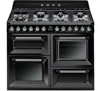 Smeg TR4110BL1 Victoria 110cm Dual Fuel Range Cooker, Black A