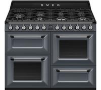 Smeg TR4110GR Victoria 110cm Dual Fuel Range Cooker, Grey A