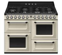 Smeg TR4110P1 110cm Victoria Dual Fuel Range Cooker- Cream