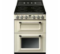 Smeg TR62IP2 600mm Double Electric Cooker Induction Hob Cream