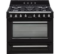 Smeg TR90BL9 Black Victoria Gloss Black Single Cavity Dual Fuel
